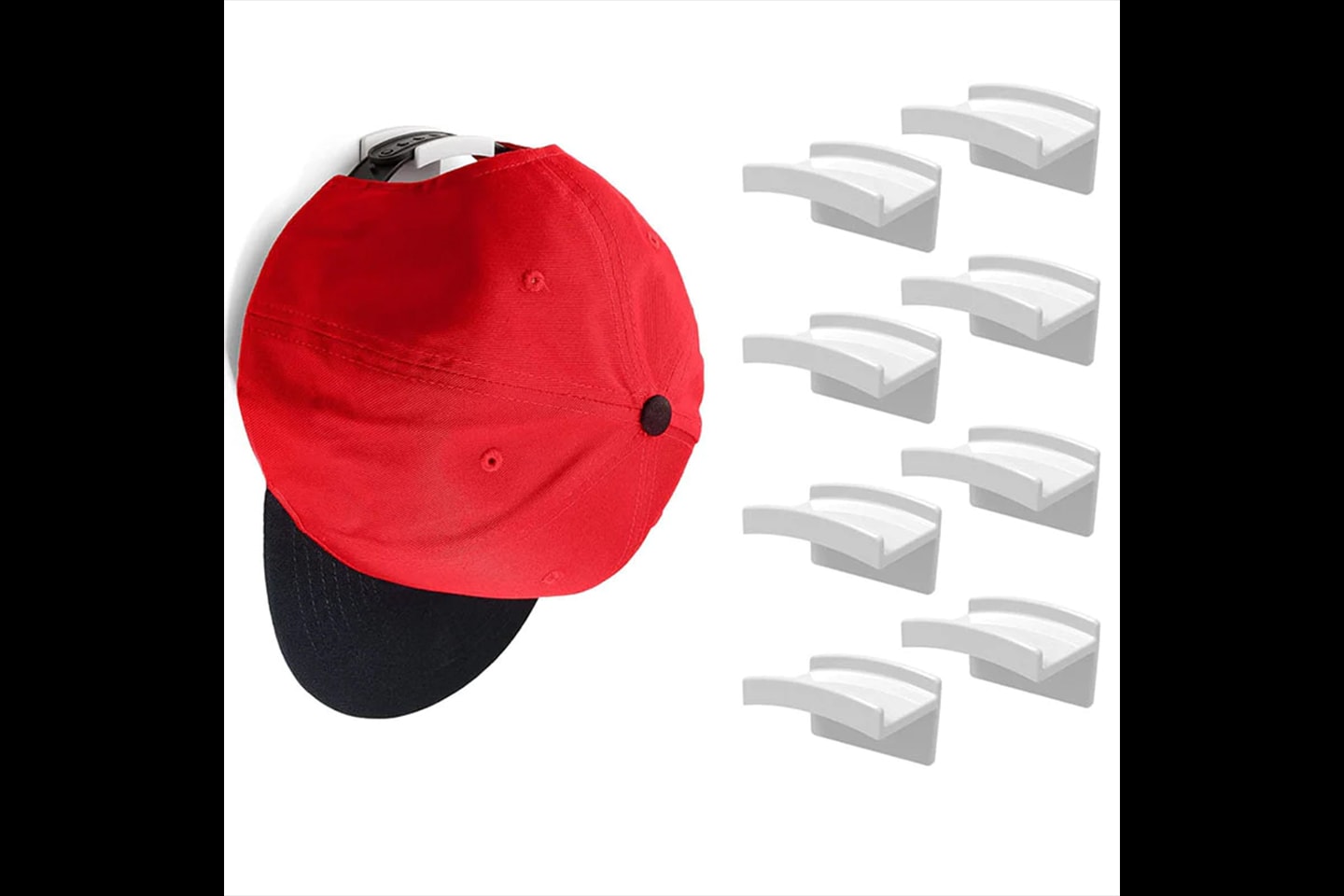 Selvklebende knagger til hodeplagg, 10-pack (1 av 7) (2 av 7)