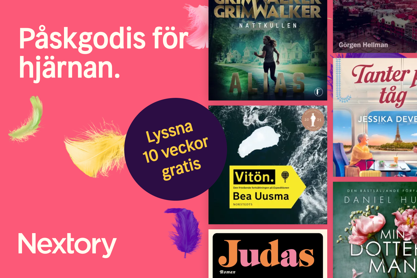 Läs och lyssna gratis i 10 veckor - För nya och gamla Nextory-kunder