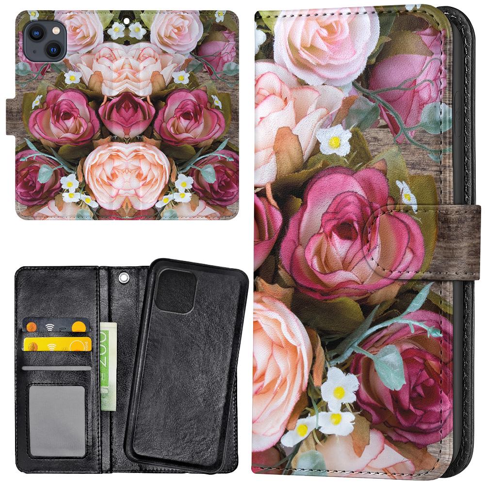 Lommebok Deksel Blomster for iPhone 13