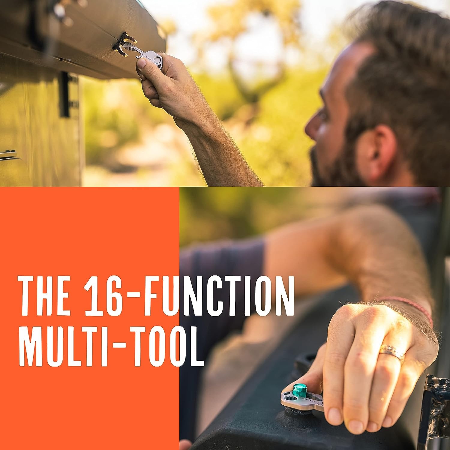 Kompakt multi-tool 24-in-1-verktøy i nøkkelformat (6 av 8)