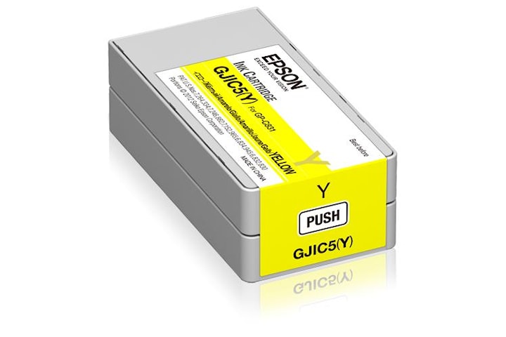 Epson GJIC5(Y): Ink cartridge for ColorWorks C831 (Yellow) (MOQ=10), Pigmentbaserat bläck, 1 styck