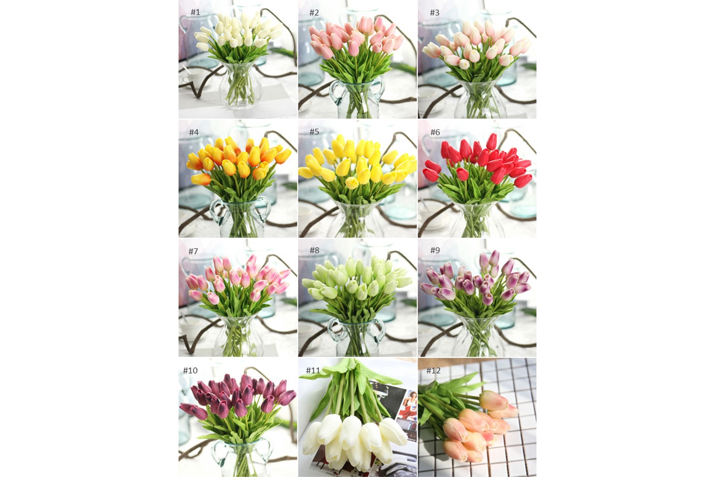 Konstgjorda tulpaner 10-pack (9 av 14) (10 av 14)