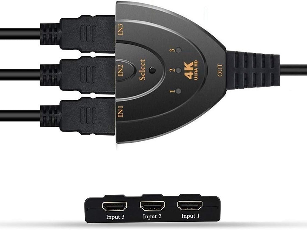HDMI Switch 3+1 - 4K - med 50cm kabel (1 av 7)