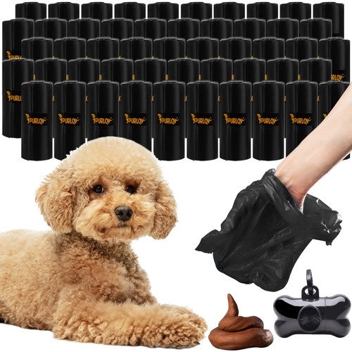 Hundbajspåsar 1000-pack med hållare svart 22x30 cm