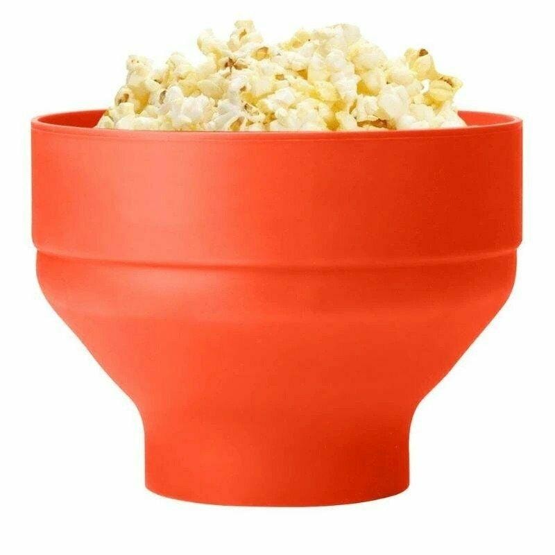 Mikroskål till popcorn, orange (2 av 5)