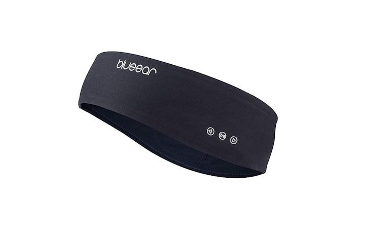 Pannband med Bluetooth hörlurar och mikrofon - svart
