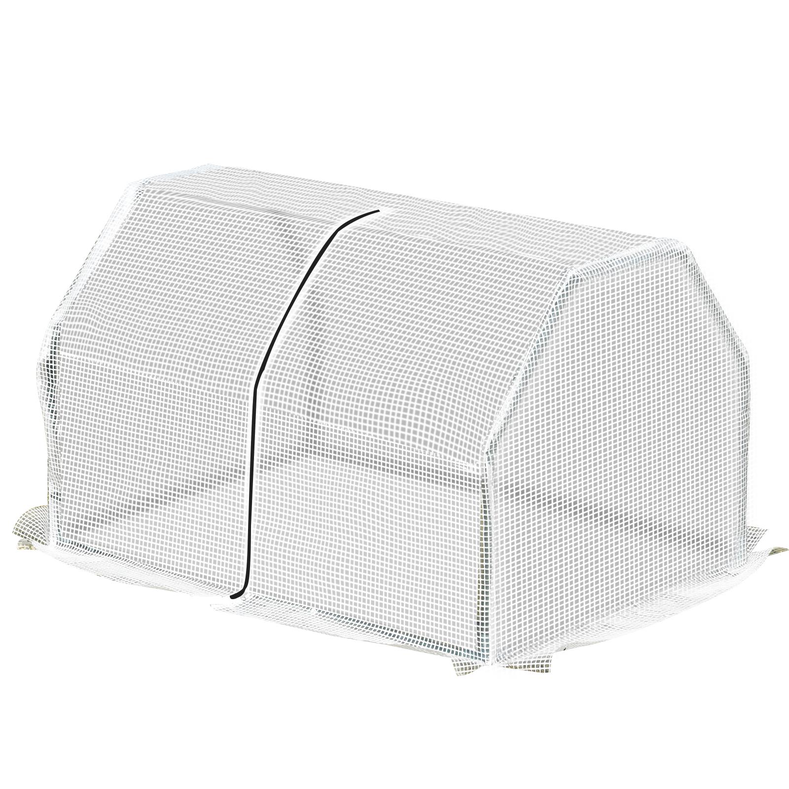 Miniväxthus polytunnel 99x71x60 cm, väderbeständig, portabel, grön