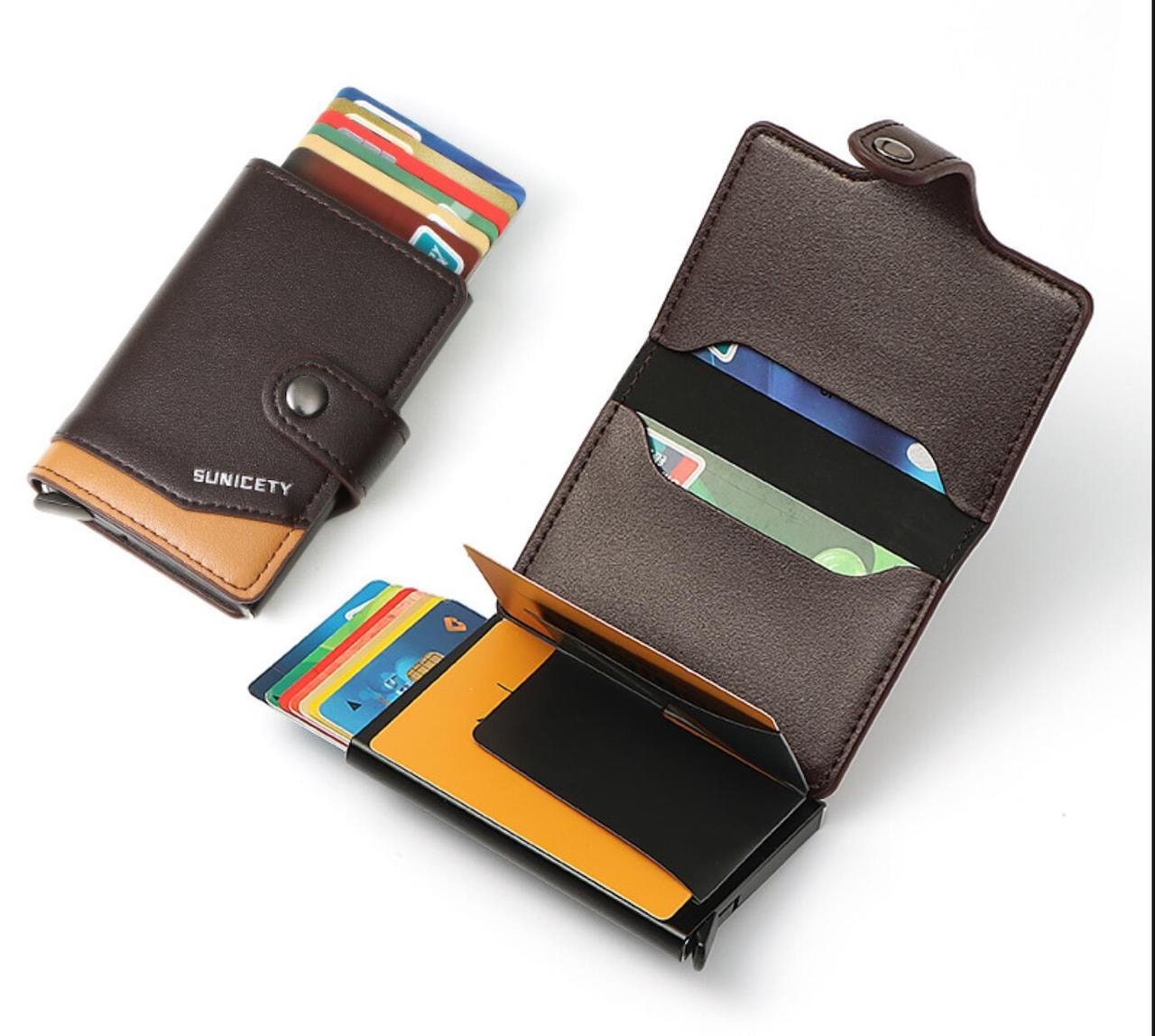 SUNICETY RFID-sikker lommebok i PU-skinn (2 av 8)