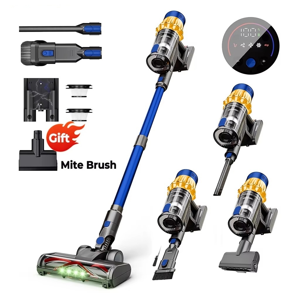 COTAR V22 650W 55000PA Sladdlös Dammsugare Handhållen 5-i-1 Städtillbehör LED-skärm Avtagbart Batteri 60 min Drifttid
