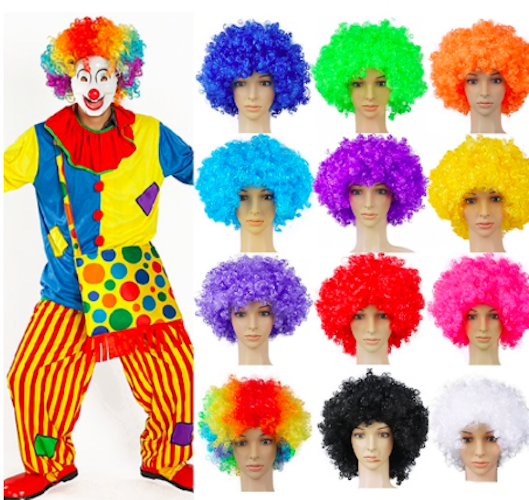 Clownperuk , afroperuk, pride - 10 färger