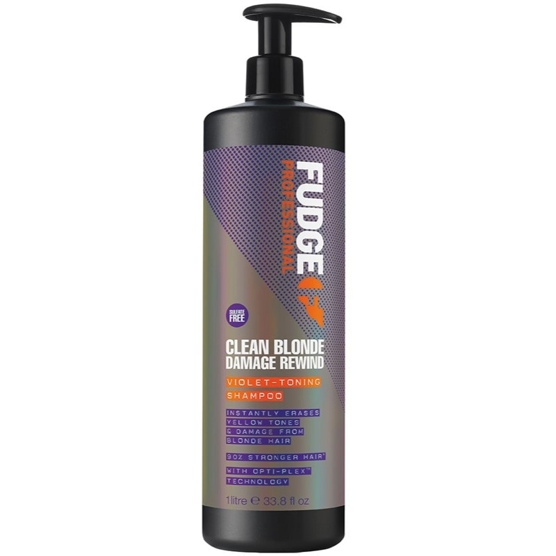 Fudge Clean Blonde Damage Rewind Violet-Toning Shampoo 1000ml (1 av 2)