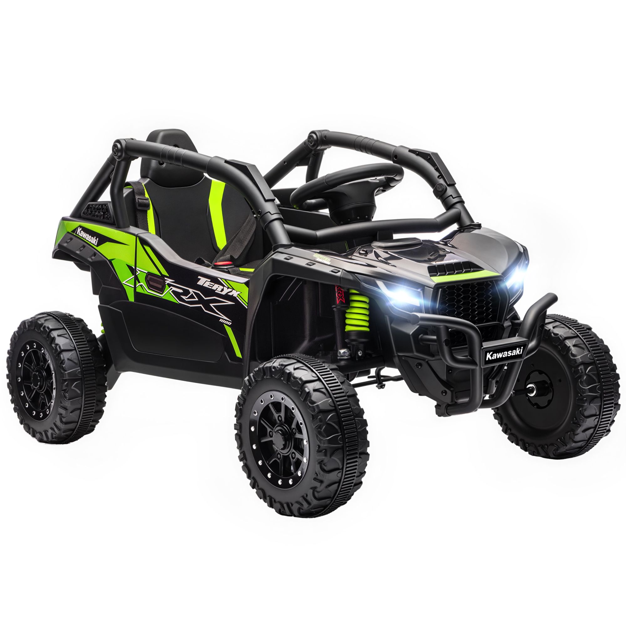 Kawasaki Teryx KRX 1000 Licensierad 12V Elbil För Barn, Fjärrkontroll, Bakfjädring, Svart