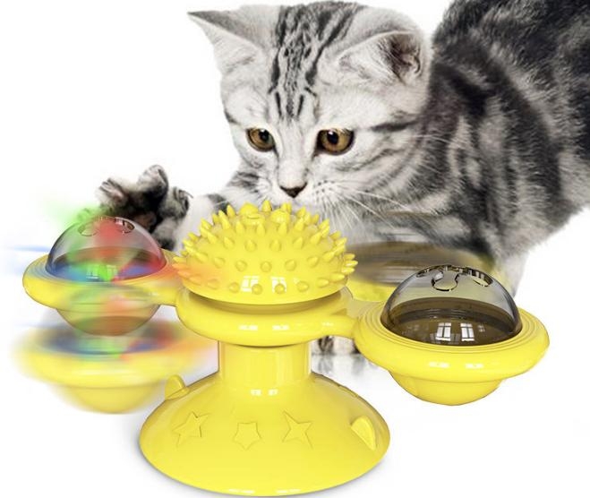 Product Image for Väderkvarn Leksaker för katter Pussel virvlande skivspelare toy