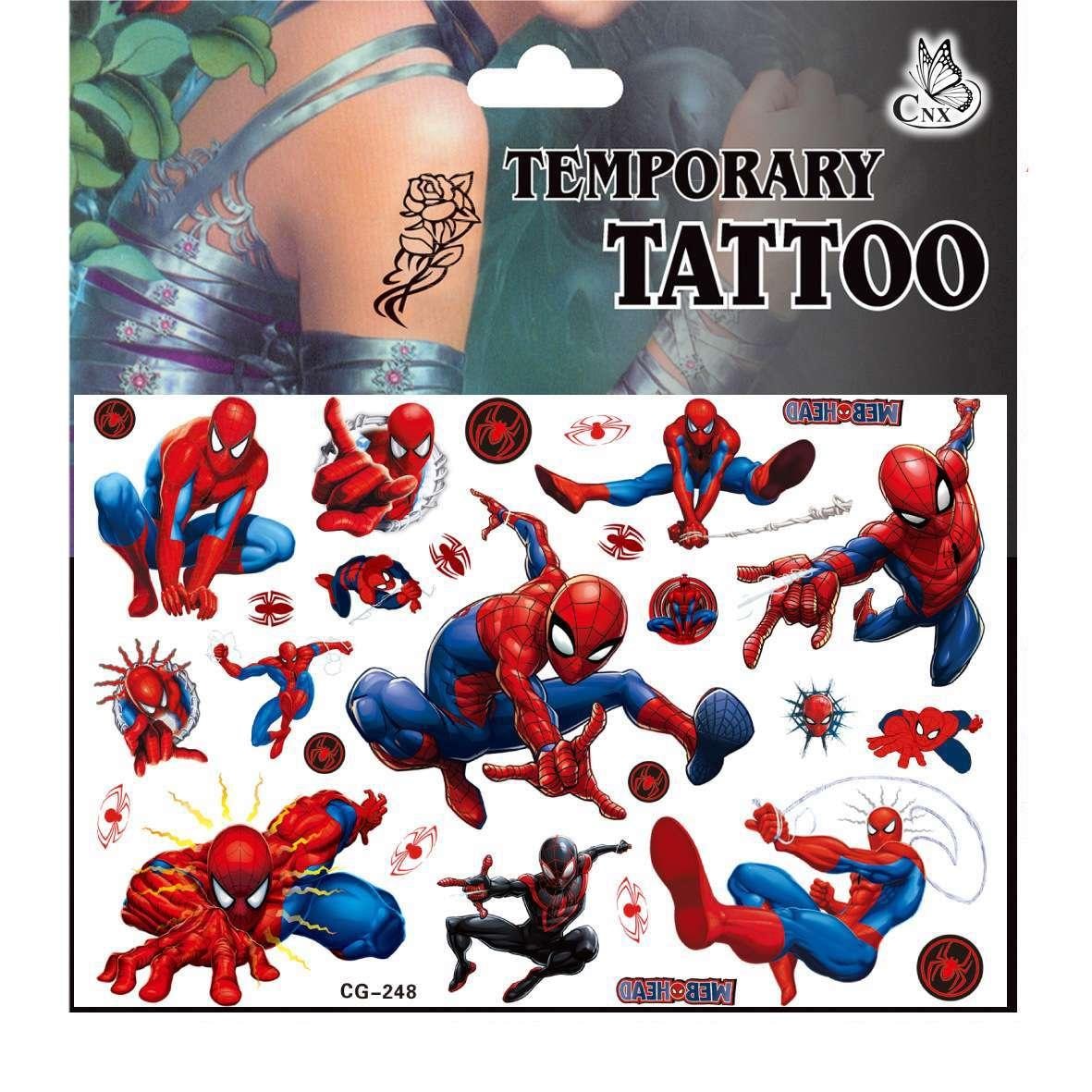 Spiderman tatueringar - 4 ark - Barn tatueringar - Avengers (4 av 5)