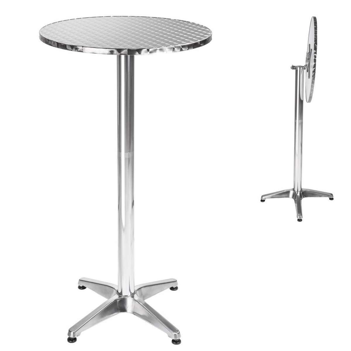 Product Image for Aluminium barbord Ø60cm sammenleggbart høydejusterbart - 5,8 cm