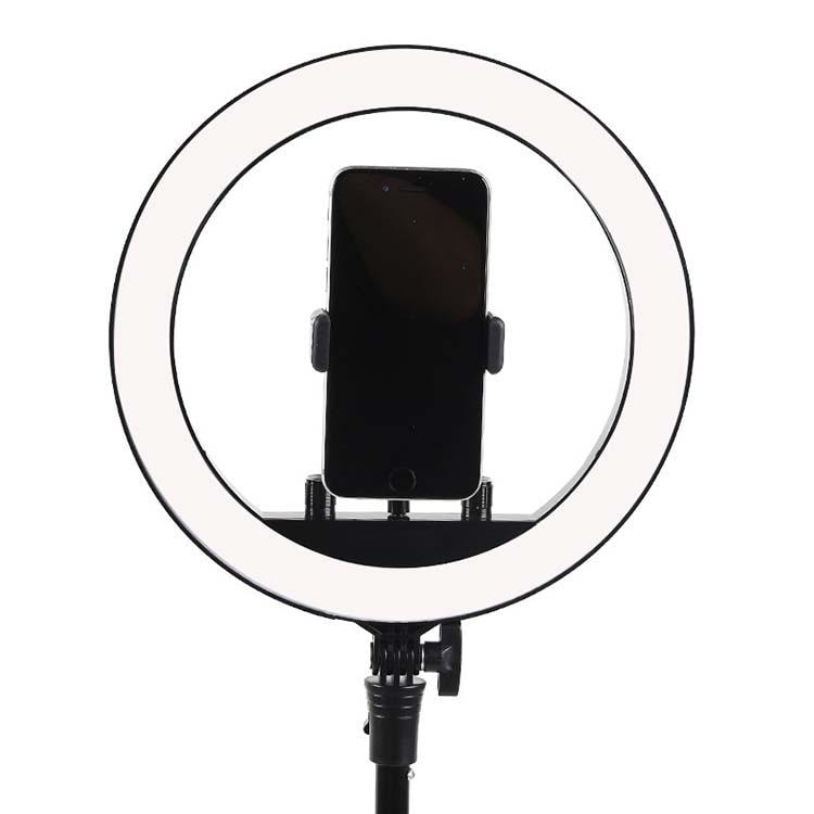 Selfielampa / Ring light, 26 cm med stativ och mobilhållare (9 av 27)