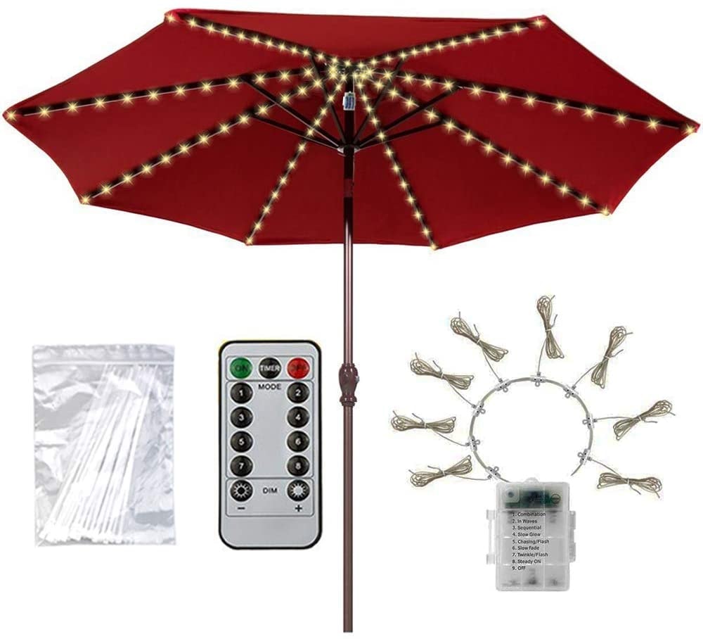 Dimbar LED-ljusslinga för parasoll (4 av 9)