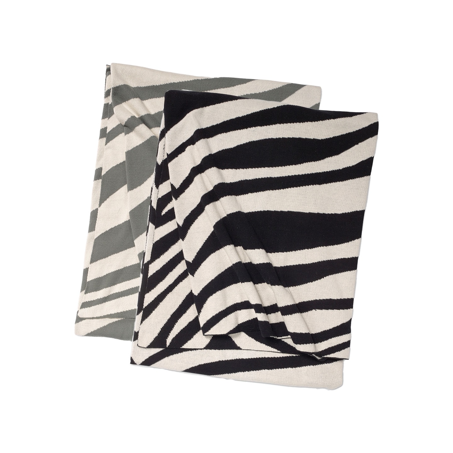 Classic Collection zebramönstrad stickad pläd (1 av 2)