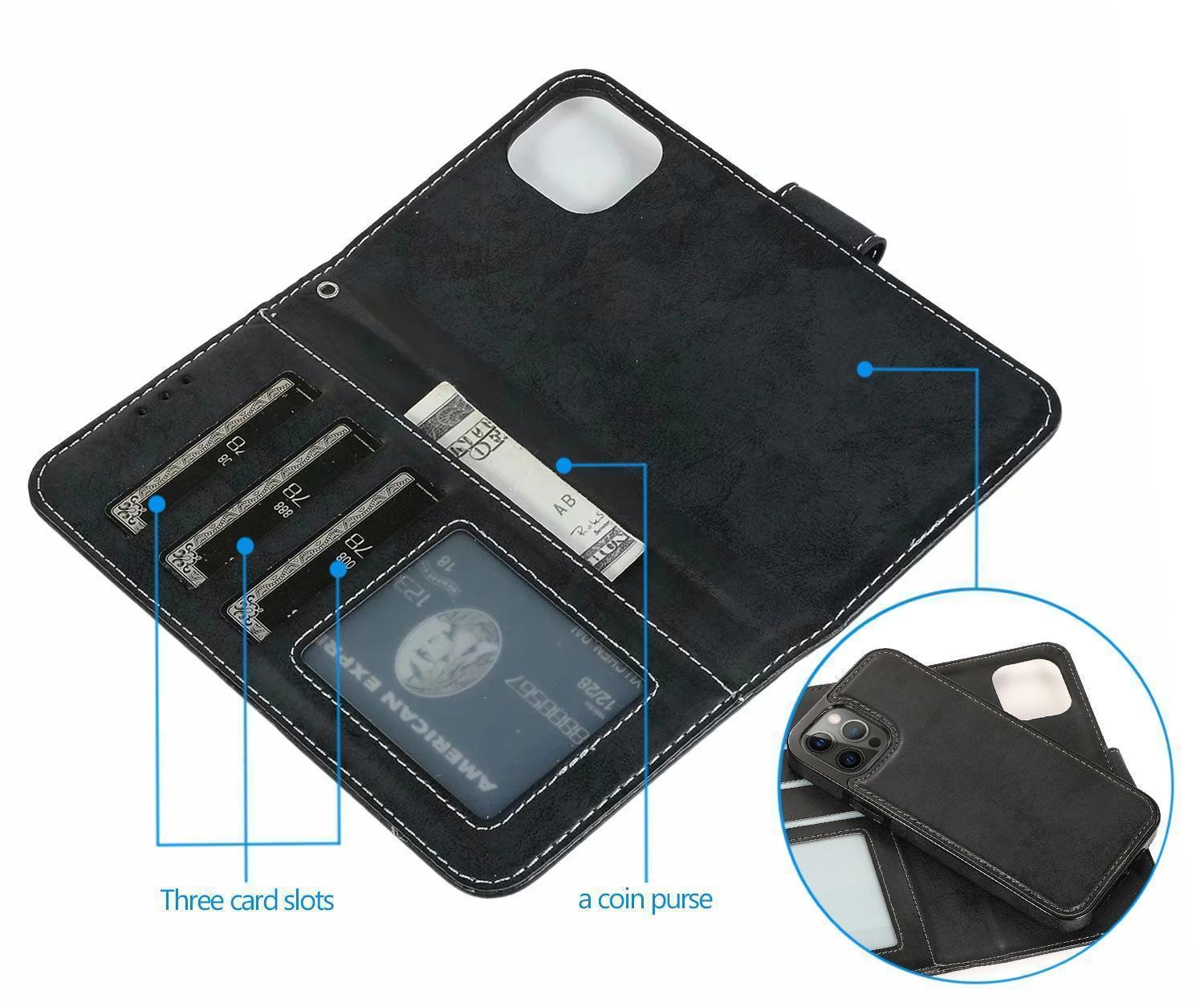 Suede magnetfodral för iPhone 12 Mini med magnetlås. (6 av 15)