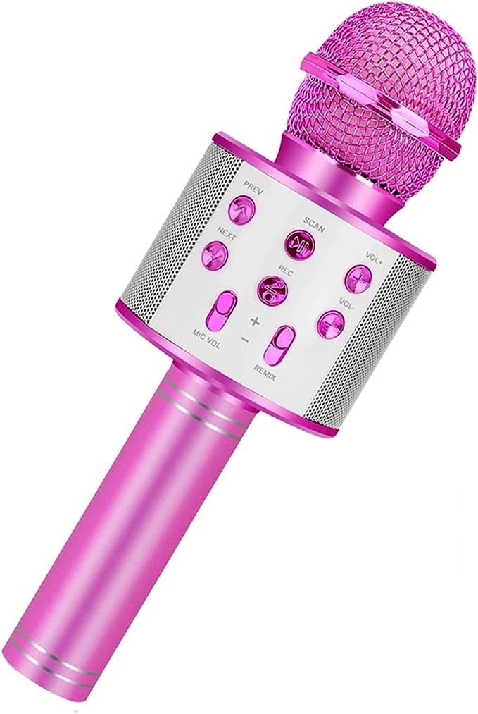 Karaokemikrofon med høyttaler og Bluetooth