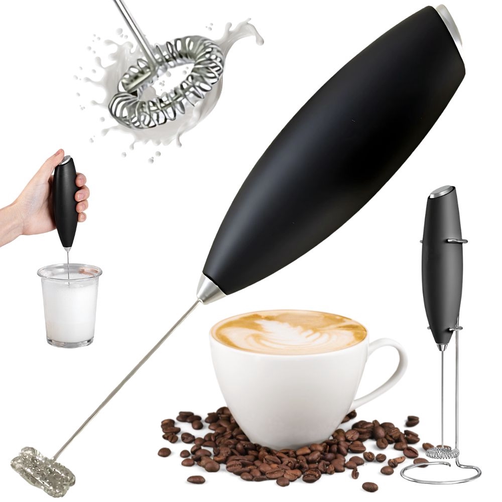 Elektrisk melkeskummer med stativ for kaffe