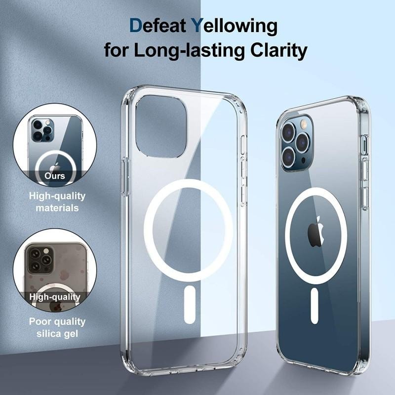 iPhone 13 Pro Transparent Stötdämpande Skal MagSafe-Kompatibelt (2 av 6)