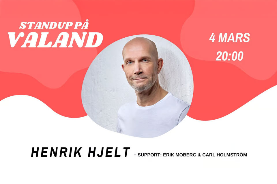 Standup med 2-rätters på Valand: Se Henrik Hjelt & Carl Rising 4 mars