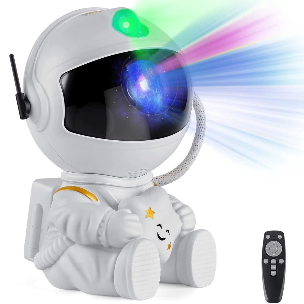 Astronautprojektor / Stjerneprojektor med fjernkontroll