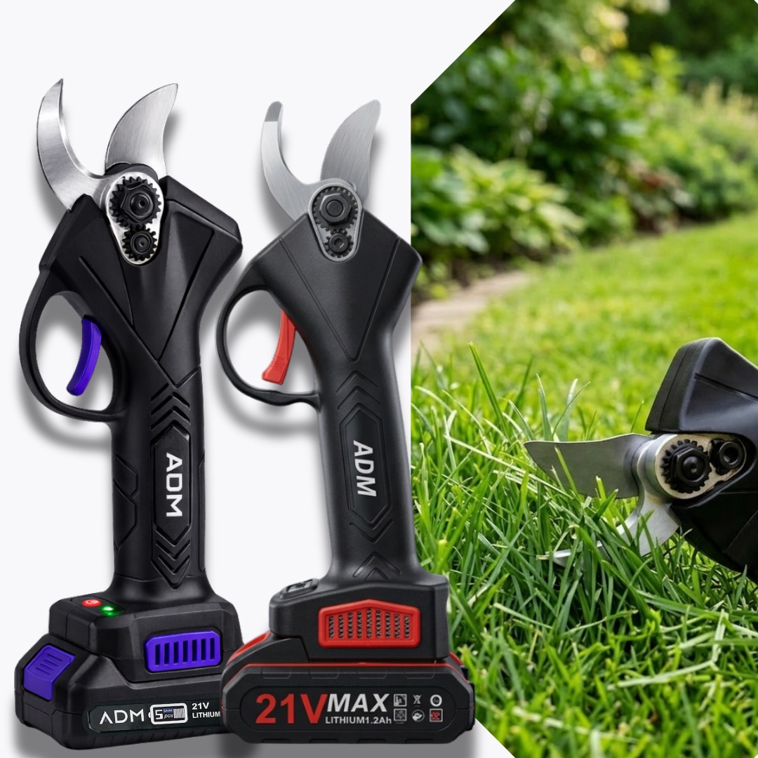 Trådlös Elektrisk Sekatör/Beskärningssax - inkl. 2 batterier 21V