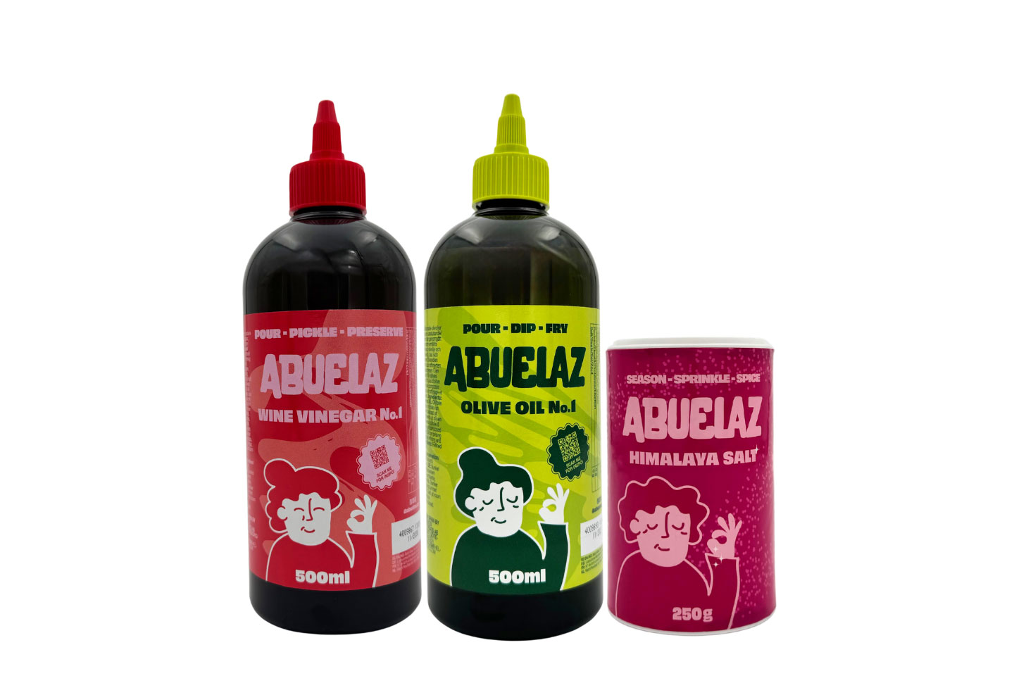 Abuelaz, presentkit med olivolja, vinäger och salt