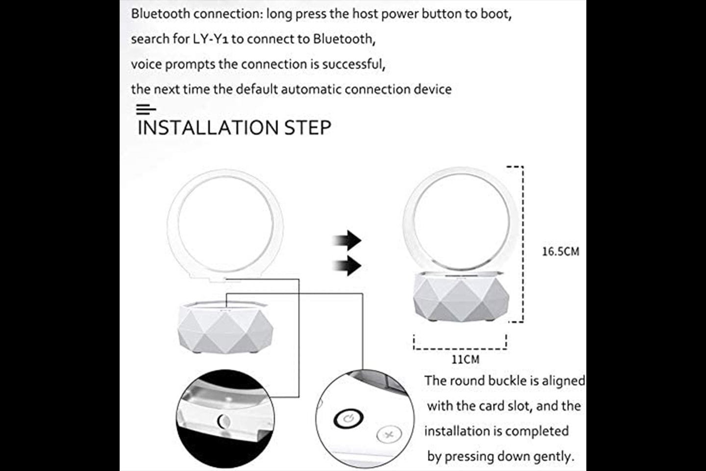 Bluetooth-høyttaler og nattlampe som skifter farge (9 av 11)