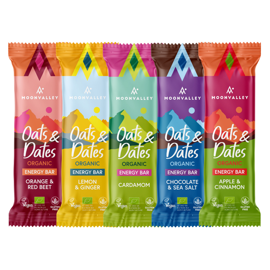Moonvalley veganska energibars 12- eller 24-pack
