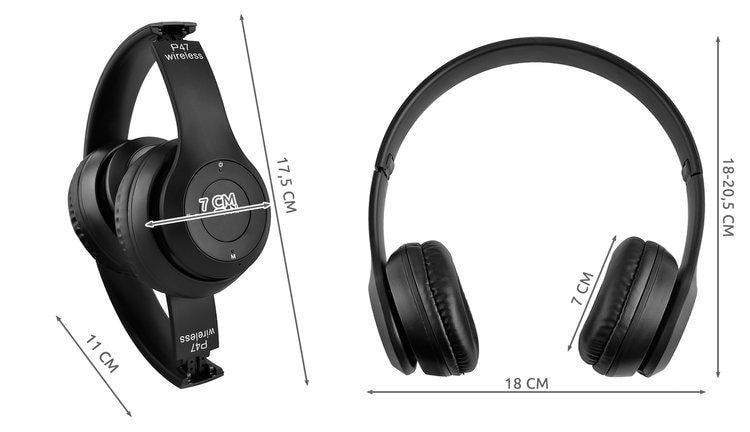 Bluetooth stereohodetelefoner P47 med mikrofon (1 av 8)