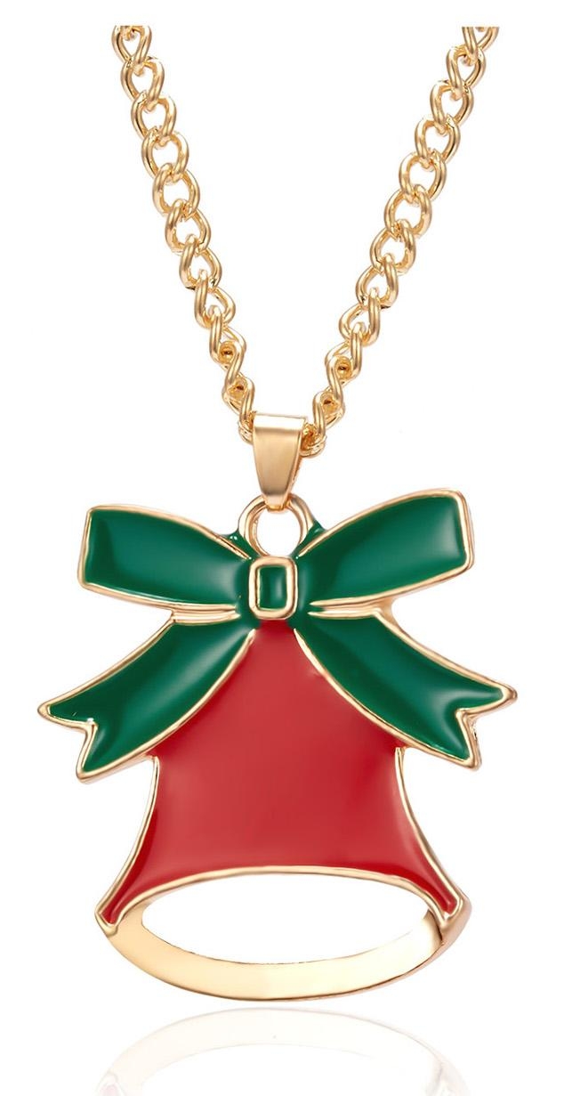 Product Image for Vackert roligt halsband med julig röd klocka grön rosett