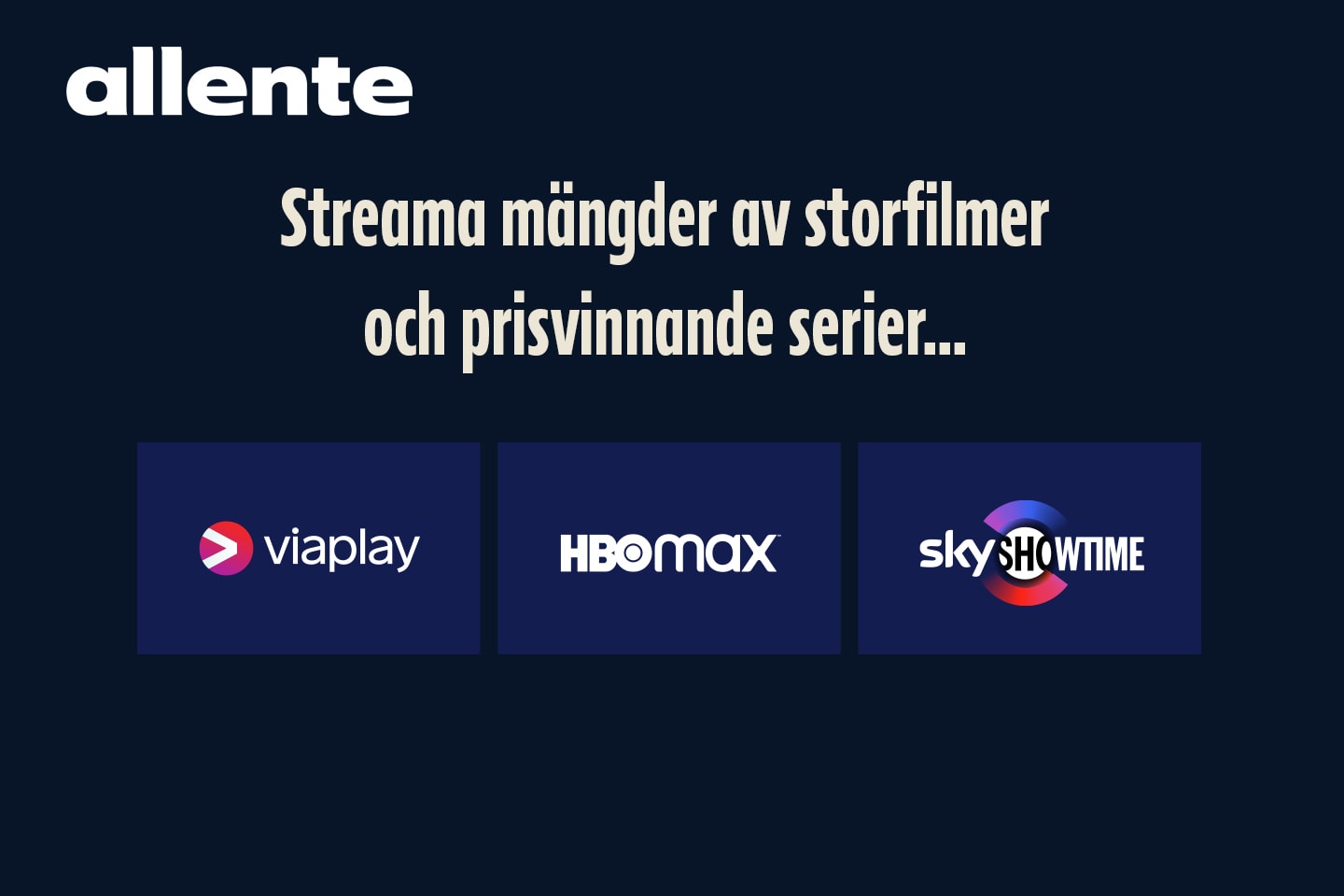 Allente TV och streaming utan box för 249 kr/månaden (1 av 3)