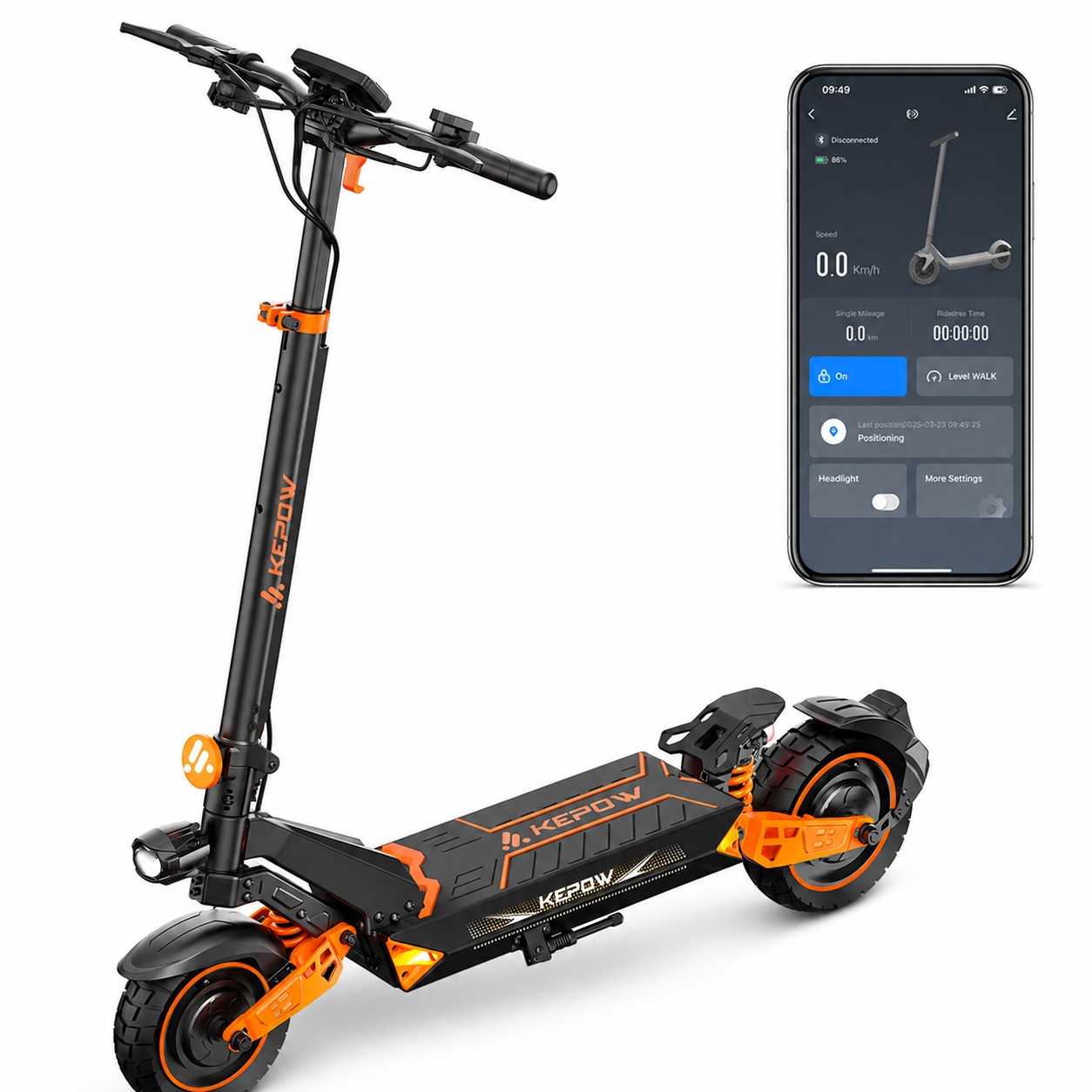 Elscooter Ebike K3 Master - Dual Motor 2400W 65km/h - 100KM - 52V 25Ah elsparkcykel ebike escooter