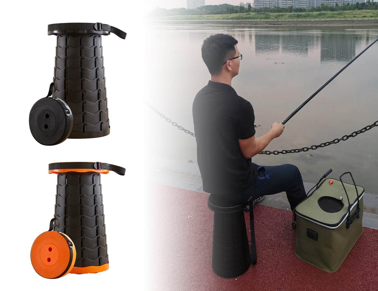 Product Image for Hopfällbar Utomhusstol – Bärbar och Justerbar för Camping