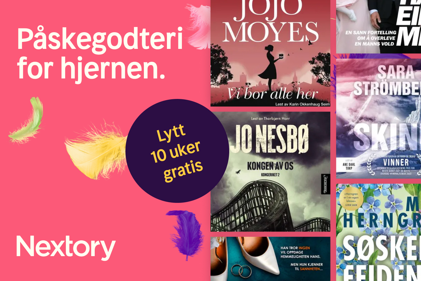 Prøv Nextory gratis i 10 uker, selv om du har testet før!