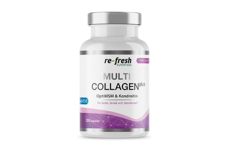 Multi Collagen Plus. Typ:1,2,3,5,10 Re-fresh Superfood 120 kapslar