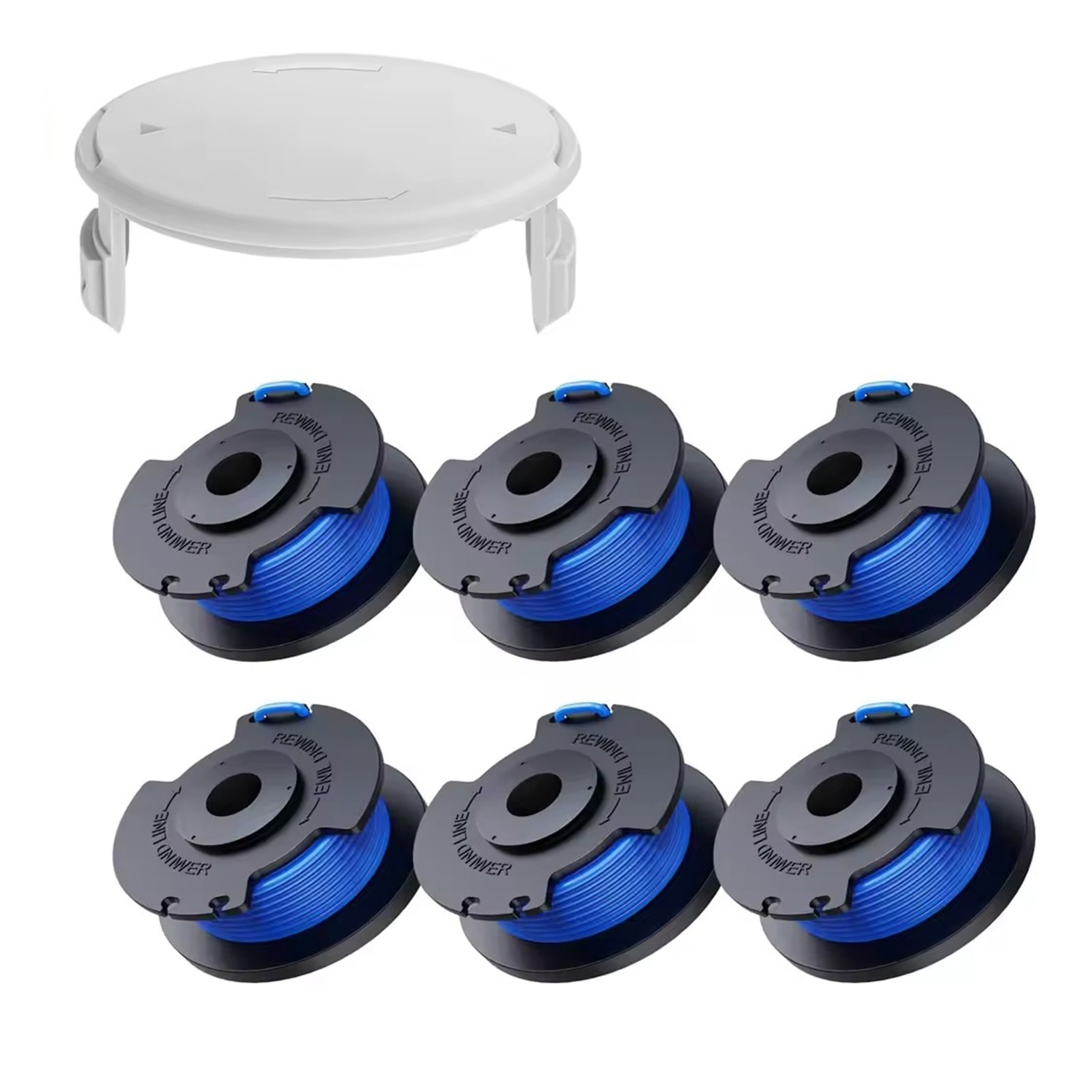 Trimmerspolar AC14RL3A med lock för Ryobi 6-pack