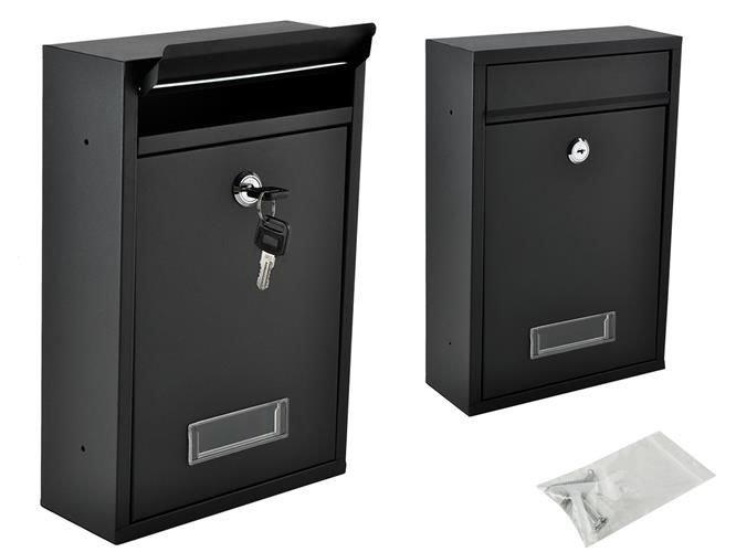 Postkasse med lås for veggmontering