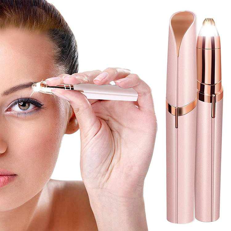 Trimmer för ansiktshår med inbyggd lampa