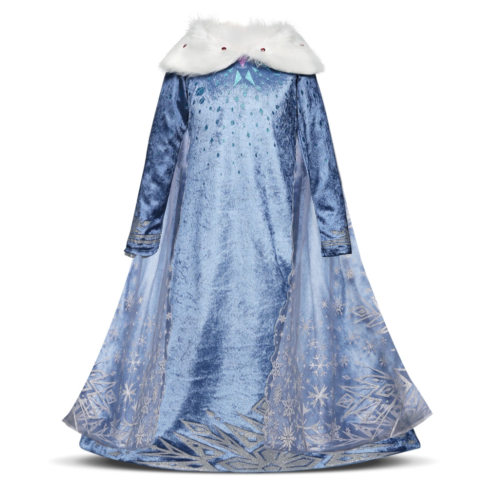 Blå kjole med detaljer barn (1 av 7)