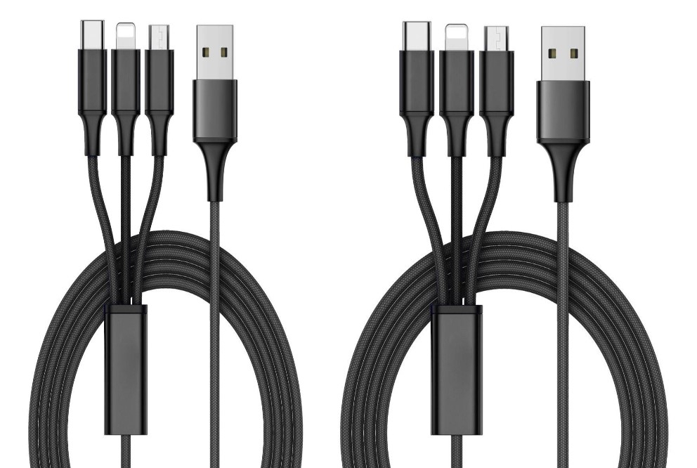 Product Image for 2-Pack Laddningskabel Multi 3i1, USB-C, Micro-USB, iPhone - 1,2 m
