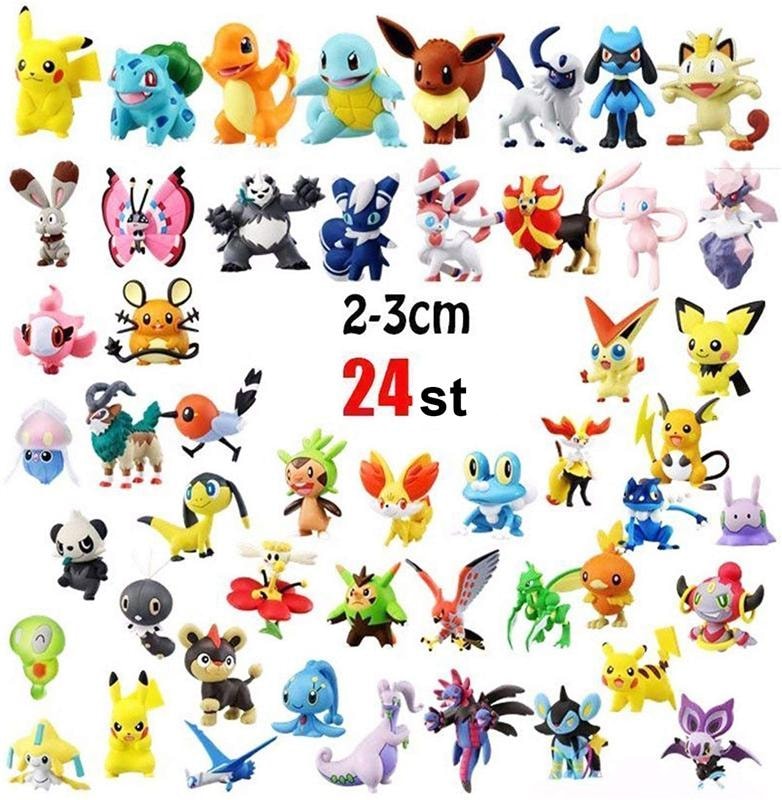 24 søte og fargerike pokémon-figurer (1 av 9)