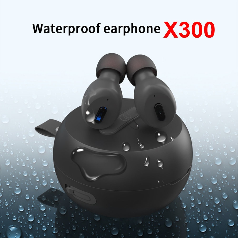 C4U® - X300 Vattentäta Bluetooth Hörlurar med Laddbox - upp till 28 timmar  (2 av 13)