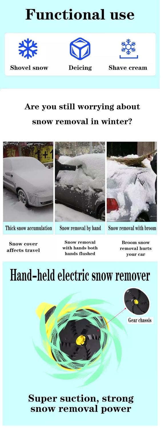Elektrisk snöskrapa Uppladdningsbar isskrapa Automatisk  (2 av 4)