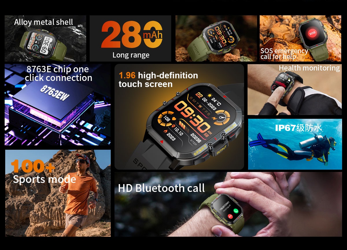 Smartwatch IP67 och bluetooth (4 av 20)
