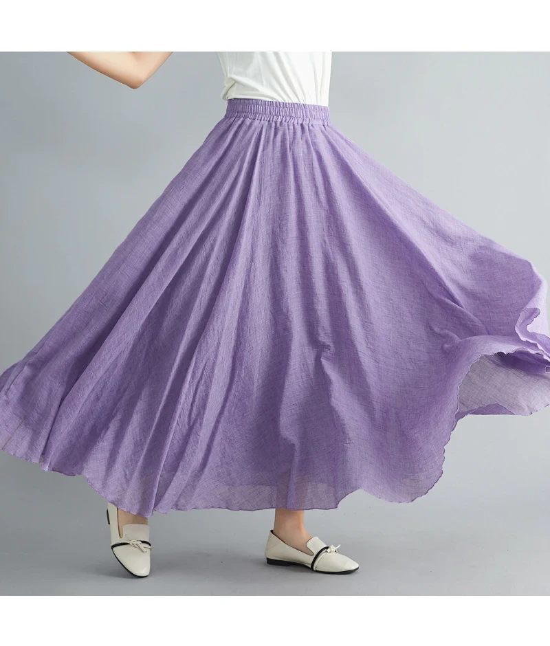 Lång kjol i bomull one size (3 av 21)