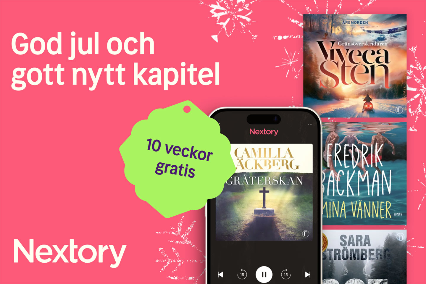 Läs och lyssna gratis i 10 veckor - gäller nya och gamla Nextory-kunder